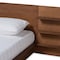Baxton Studio Elina Modern and Contemporary Walnut Brown Finished Wood King Size Platform Storage Bed with Shelves 183-11055-Zoro - alternate 5